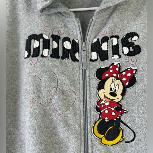 DISNEY Women Minnie Mouse Fleece Hoodie 1X Oversized Full Zip Sweatshirt - Picture 6 of 11